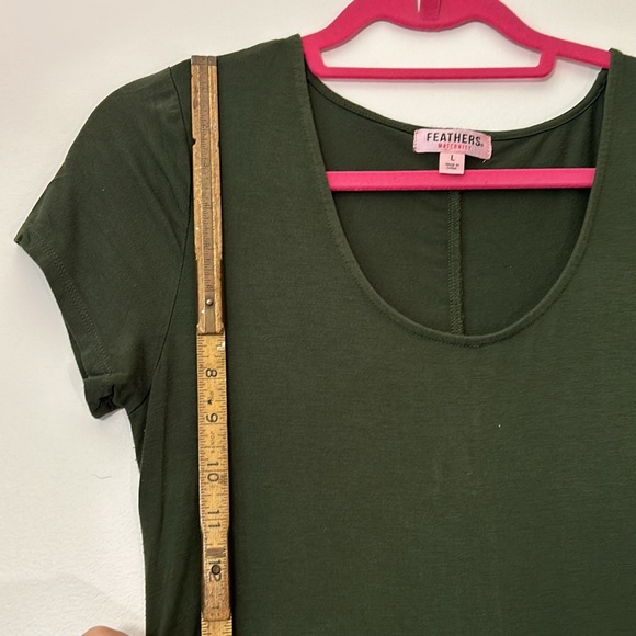 Feathers Maternity Dresses knit comfy set of 2 military green and mauve EUC - Picture 12 of 15